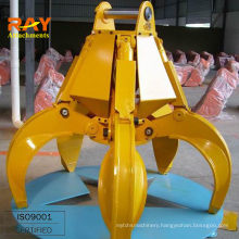 Excavator hydraulic rotary Grapple orange peel grab